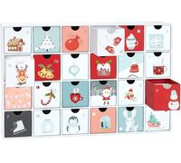 BRUBAKER Calendrier de l'Avent à Remplir - Doux Noël | Calendrier de Noël DIY avec 24 Portes pour des Bons d'Achat, des Friandises et autres Surprises - 39 cm en Carton