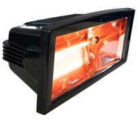 BRUBAKER Chauffage radiant infrarouge IP54 Chauffage radiant de terrasse 1300 watts électrique noir