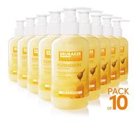 BRUBAKER Cosmetics Savon liquide pour les mains - lot de 10 à 240 ml - dans un distributeur pratique - Lait & miel