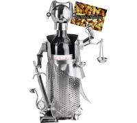 BRUBAKER Justitia Porte-bouteille de Vin Métal Idée Cadeau Cour Avocat Justice