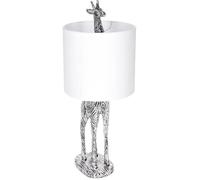 BRUBAKER Lampe de table ou de chevet Girafe Africa - Lampe de table avec base en céramique et abat-jour en tissu - hauteur 51.5 cm