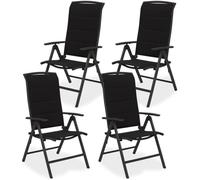 BRUBAKER Milano Lot de 2 Chaises de Jardin Pliante - Chaises à Dossier Haut réglable en 8 Positions - Rembourré - Imperméable