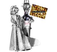 BRUBAKER Porte-bouteille de Vin Mariée et le Marié en Métal + Carte-cadeau