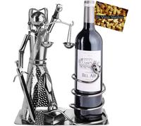 BRUBAKER Porte-bouteille de Vin Statue de la Justice Cadeau pour Avocat Métal