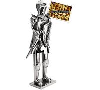 BRUBAKER Porte-Bouteille de vin XXL - Chevalier avec épée - 59 cm | Sculpture en Métal - Carte de voeux incl. - Idée cadeau originale