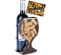 BRUBAKER Porte-Bouteilles de Vin avec Rangement des Bouchons