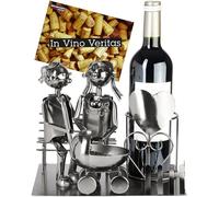 BRUBAKER Porte-Bouteilles de Vin Couple sur Banc avec Bébé - Cadeau