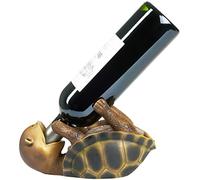 Brubaker Porte-Bouteilles de Vin Tortue Assoiffée - Animaux Ivres - Décoration Drôle - Figure Peinte à Main pour Bar - Cadeau de Vin