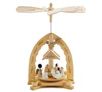 BRUBAKER Pyramide de Noël en Bois - Crèche de Noël - Hauteur 30 cm - Scène 'Anges'