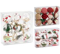 BRUBAKER - Suspensions pour Sapin de Noël - 9 Pièces - Boules remplies en Acrylique Transparent - Décoration Arbre de Noël - Ø 10 cm