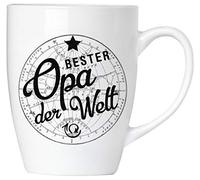 BRUBAKER Tasse à café en céramique avec inscription « Bester Opa der Welt » | Tasse à café de 300 ml