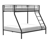 Generique Lits superposés BRUCE 90/140 x 190 cm en métal Noir - Sommiers inclus
