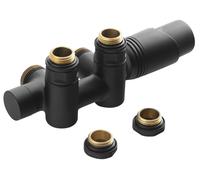 Bruckner Wicher - Kit de raccordement thermostatique, raccord central 50 mm, noir mat 600.331.6