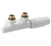 Bruckner Wicher - Kit de raccordement thermostatique, raccordement central 50 mm, blanc 600.311.4