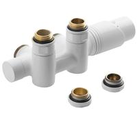Bruckner Wicher - Kit de raccordement thermostatique, raccordement central 50 mm, blanc 600.331.4