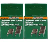 Brüder Mannesmann - Agrafes 8mm - 1000 unités - Art.-Nr.:48411 (Lot de 2)