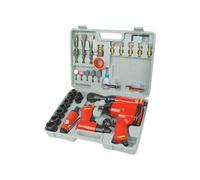 Brüder Mannesmann Set d'outils pneumatiques 15033 – 33 pièces, carré 1/2 (12,5 mm), 8 bar, mallette