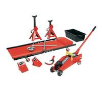 Brüder Mannesmann Ensemble Outils 10 Pièces Rouge