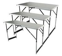 Mannesmann Table multifonction M70113 pliante – lot de 3