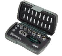 Brüder Mannesmann Coffret de clés à douille M29185 – 28 pièces, profil universel (3,4,6,12 et E)