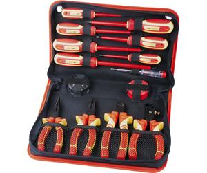 BRÜDER MANNESMANN Jeu d'outils VDE 14 pièces Sacoche en nylon