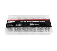 Brüder Mannesmann M13045 Assortiment de 340 rivets aveugles