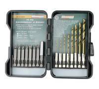 Brüder Mannesmann M54325 16 pièces Assortiment de forets et d'embouts métal 1.5