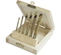 Mannesmann Jeu de forets HSS à fraiser M54606 pour métal TiN 6 pièces (3,4,5,6,6.5,8 mm)
