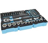 Brüder Mannesmann QUANTOOL Jeu de clés à douille 1/4 (6.3 mm) 85 pièces Q25002