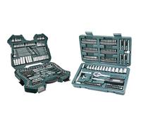 Brüder Mannesmann Set de clés à douille 0,6/0,95/1,27 cm 215 pièces & Brüder Mannesmann One Size Coffret de douilles et embouts (130 pièces)