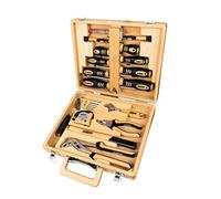 Brüder Mannesmann Mallette à outils M29001 – 24 pièces – Coffret en bambou