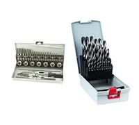 Brüder Mannesmann Werkzeuge M53250-B Set de Tarauds et Filières 32 Pièces, Import Allemagne & Bosch Professional Ensemble de 25 forets hélicoÏdaux HSS PointTeQ (pour métal, ProBox)