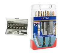 Brüder Mannesmann Werkzeuge M53250-B Set de Tarauds et Filières 32 Pièces, Import Allemagne & Tivoly 11901170052 Coffret Clipster Forets avec Extracteur, Gris, Set de 10 Pièces