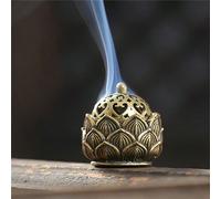 Brûle-encens en forme de lotus creux, 1 pièce Brûle-encens vintage, Porte-bougie décoratif de bureau, Convient pour la maison et le bureau, Fournitures de décoration d'intérieur L,SFer