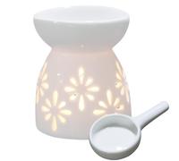 Brûle Parfum, Bougeoir Aromathérapie Porte Bougie, 50 ML Évidé Brûleur Fondant Parfumé, Petit Diffuseur D'huiles Essentielles en Porcelaine Creuse À Plusieurs Fleurs, Décoration D'intérieur