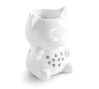 Brûle-Parfum Céramy Tommy - Objet Artisanal Porte-Bonheur Multifonction -Aromathérapie Facile - Brûleur Fondant parfumé - Déco Chat Maneki-Neko - Figurine Animale - 40 ML - H 12,5 cm - Zen’Arôme