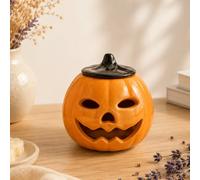 Brûle-parfum citrouille d'halloween en céramique émaillée