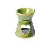 Brûle-Parfum Coeur en céramique Verte