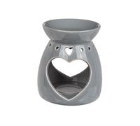 Brûle-Parfum Coeurs gris en céramique