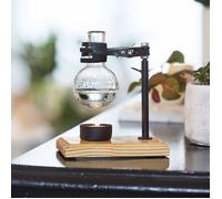 Brûle-parfum en bois et verre - NATURE ET DECOUVERTES - Fiole 100 ml - 14x9x15 cm - Noir - Bois de pin