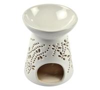 Brûle Parfum en Céramique Libellules 9cm Blanc