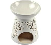 Brûle Parfum en Céramique "Libellules" 9cm Blanc Blanc G