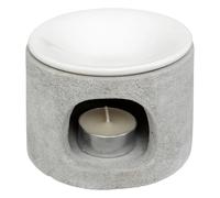 Brûle-Parfum en Ciment Olia 11cm Gris