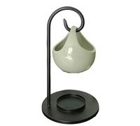 Brûle Parfum En Fer Forgé Et Céramique Seis - Noir Et Vert - 60 Ml
