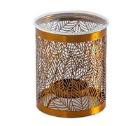 Brûle-Parfum en métal Élégant avec Motif Nature Feuilles Découpé au Laser - Atmosphère Enchantée - Objet Artisanat Raffiné -Aromathérapie Facile - Intérieur Moderne parfumé - H 10,5cm - Zen’Arôme