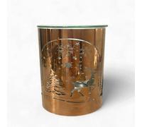 Brûle-parfum métal cuivré ¿ Arche de Noël laser ¿ 50 ml - H 10,5cm