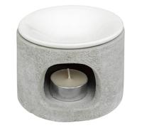 Brûle-parfum ""Olioa"" ciment 11x7cm - Atmosphera Créateur d'intérieur