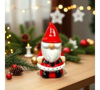 Brûle-parfum père noël en céramique peinte à la main