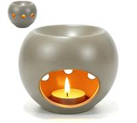 Brule Parfum pour Huiles Essentielles - Bruleur Fondant Lampe Aromatique en Céramique - Réchaud pour Huile Parfumée et Cire Parfumée- Décoration Intérieure
