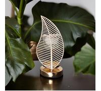 Brûle-parfum - ZEN'ARÔME - Inspiration - Motif Palme - Métal & Céramique - Haut. 20 cm